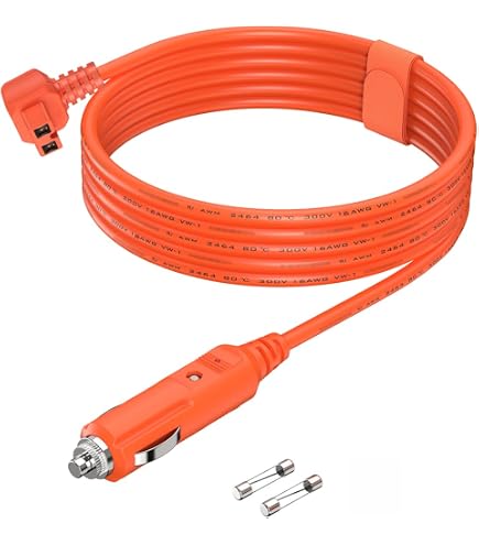 Amazon | シガーソケット 小さなワニ口クリップ15AWG銅線コア12V / 24V